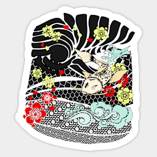 Koi Fish Tattoo Sticker